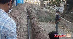 اجرای 280 متر لوله گذاری آب در شهر گز با هدف توسعه آبرسانی