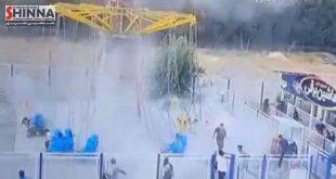 سقوط تاب گردان و حادثه در شهر بازی پارک ناژوان اصفهان