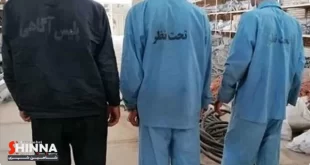 دستگیری سارقان سیار سیم و کابل در شهرستان شاهین شهر