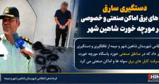 دستگیری سارق کابل‌های برق صنعتی هنگام سرقت در مورچه‌خورت شاهین‌شهر