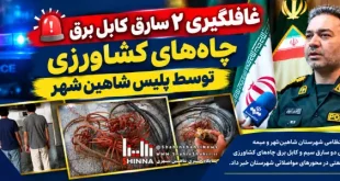 غافلگیری و دستگیری ۲ سارق کابل برق چاه‌های کشاورزی توسط پلیس شاهین‌شهر