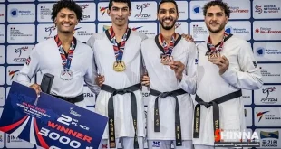درخشش تکواندوکاران ایران در پاریس؛ زندی و سلیمی دو مدال طلای گرندپری را کسب کردند